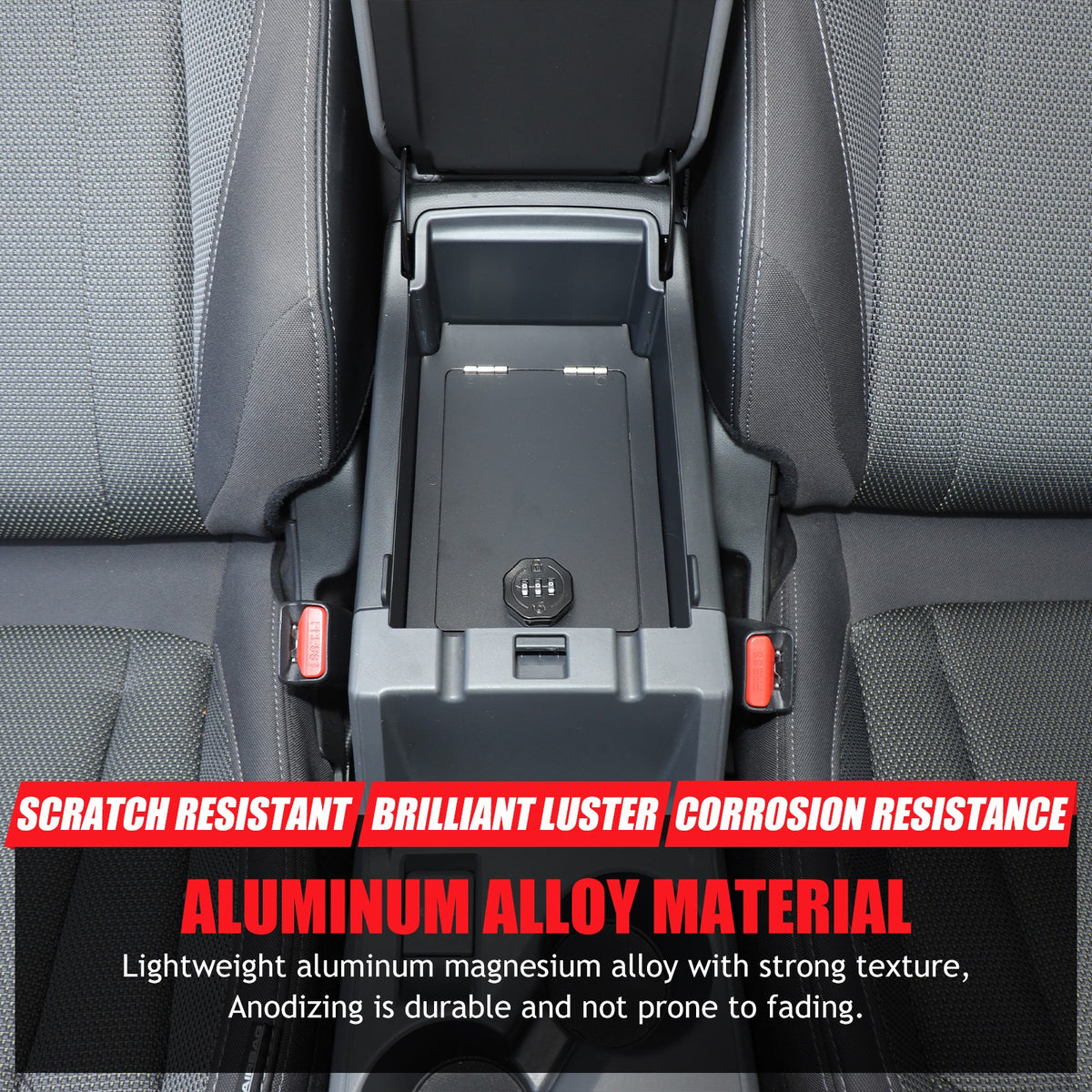 Alloy Center Console Safe GUN Storage Lock Box Tray For Subaru Crosstrek GU 24+ 7