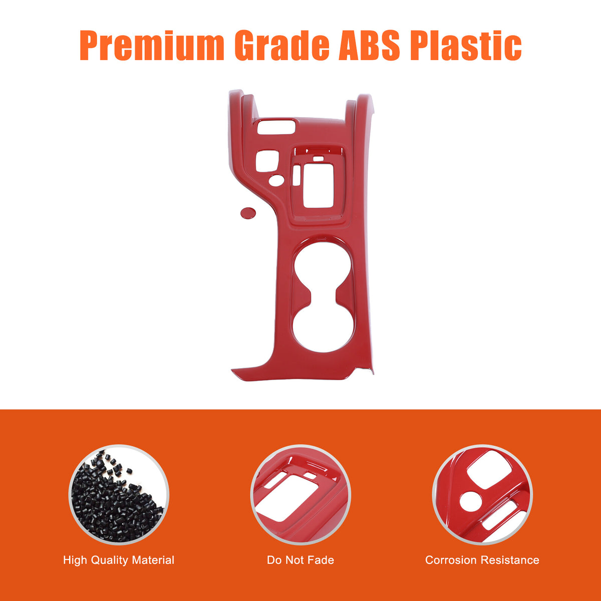 ABS Red Center Console Gear Shift Panel Trim For Ford Ranger T7 T8 2015-2021 5