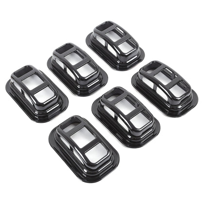 Piano Black Front & Rear Roof Light Guard Cover Trim Set For Hummer H2 03-09 US 20