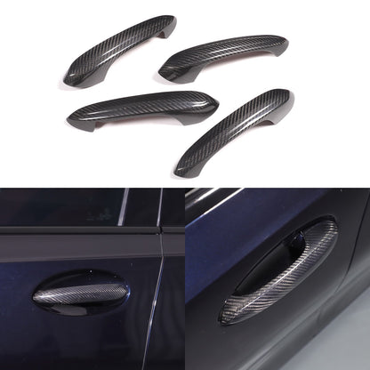 Real Carbon Fiber Exterior Outer Door Handle Trim For BMW 3 Series G20 20-22 21