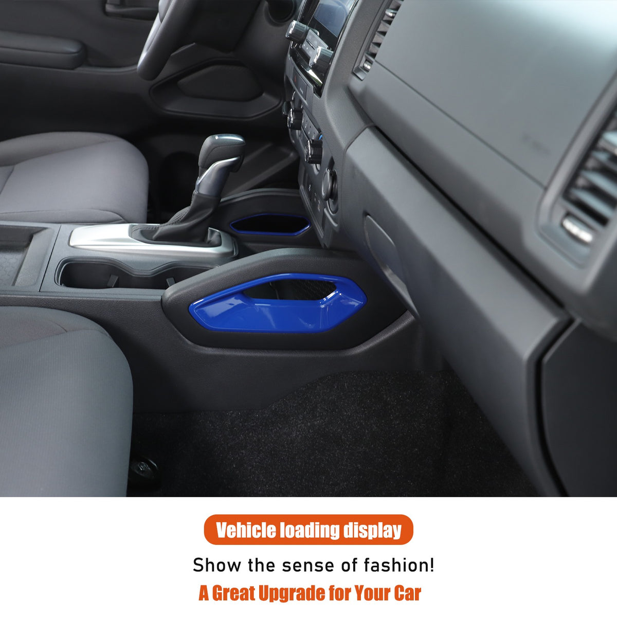ABS Blue Center Console Side Armrest Frame Trim For Nissan Frontier 2022+ US 17