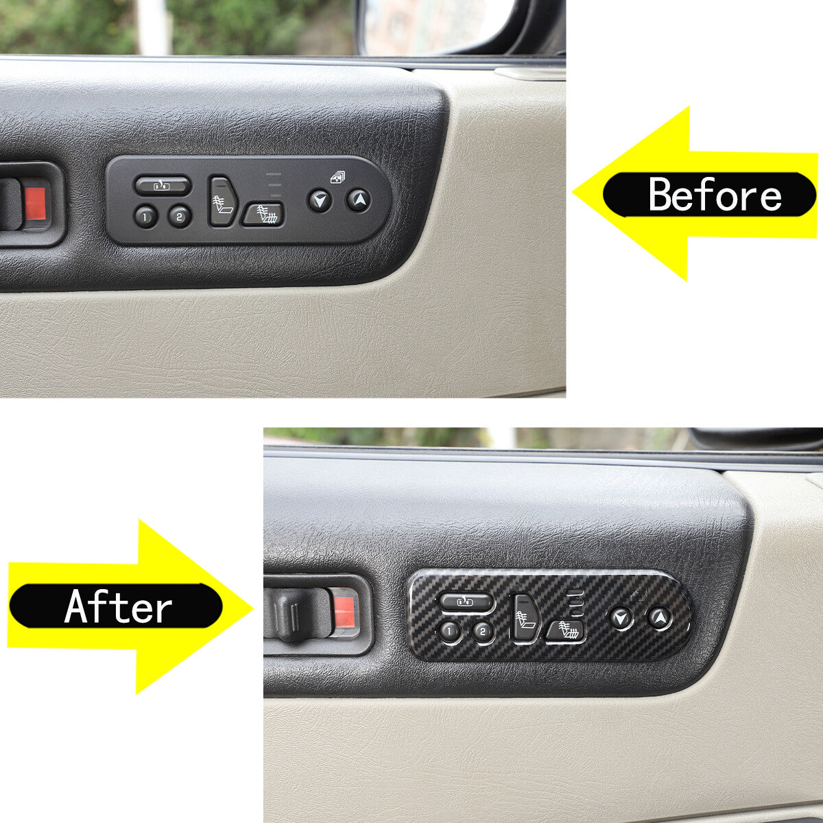 ABS Carbon Fiber Interior Full Set Panel Cover Trim Kit for Hummer H2 2003-2007 41