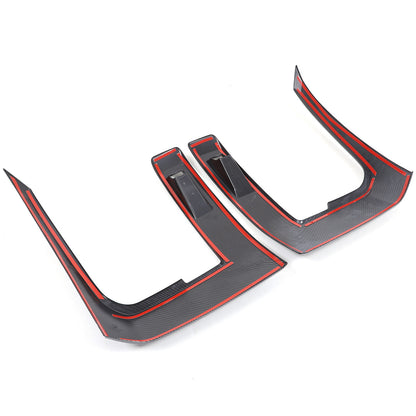 ABS Carbon Fiber Headlight Eyebrow Eyelid Cover Trim For Mitsubishi L200 2024-25 10