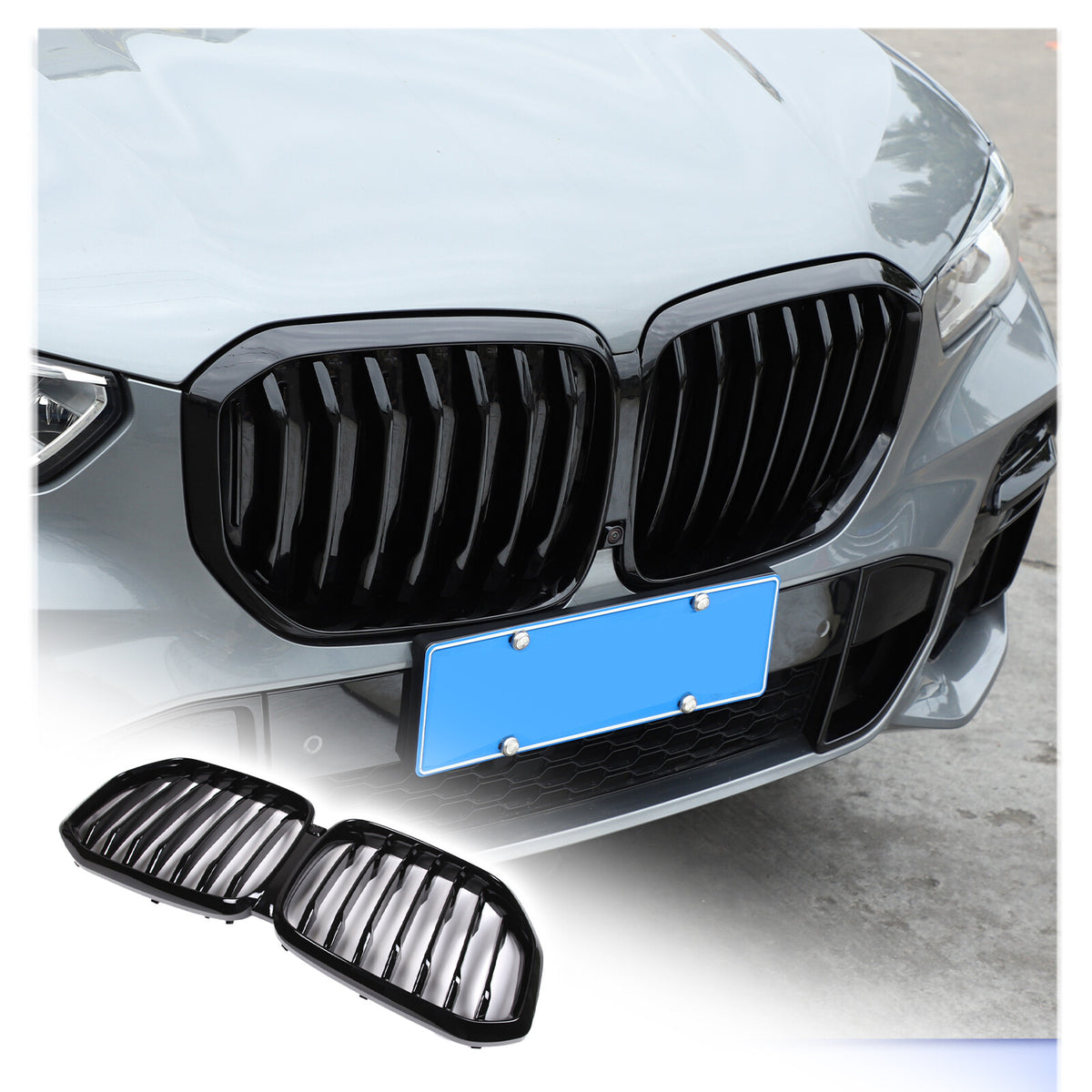 Replace Glossy Black Front Kidney Grille For BMW X5 G05 2019-2022 2023 1