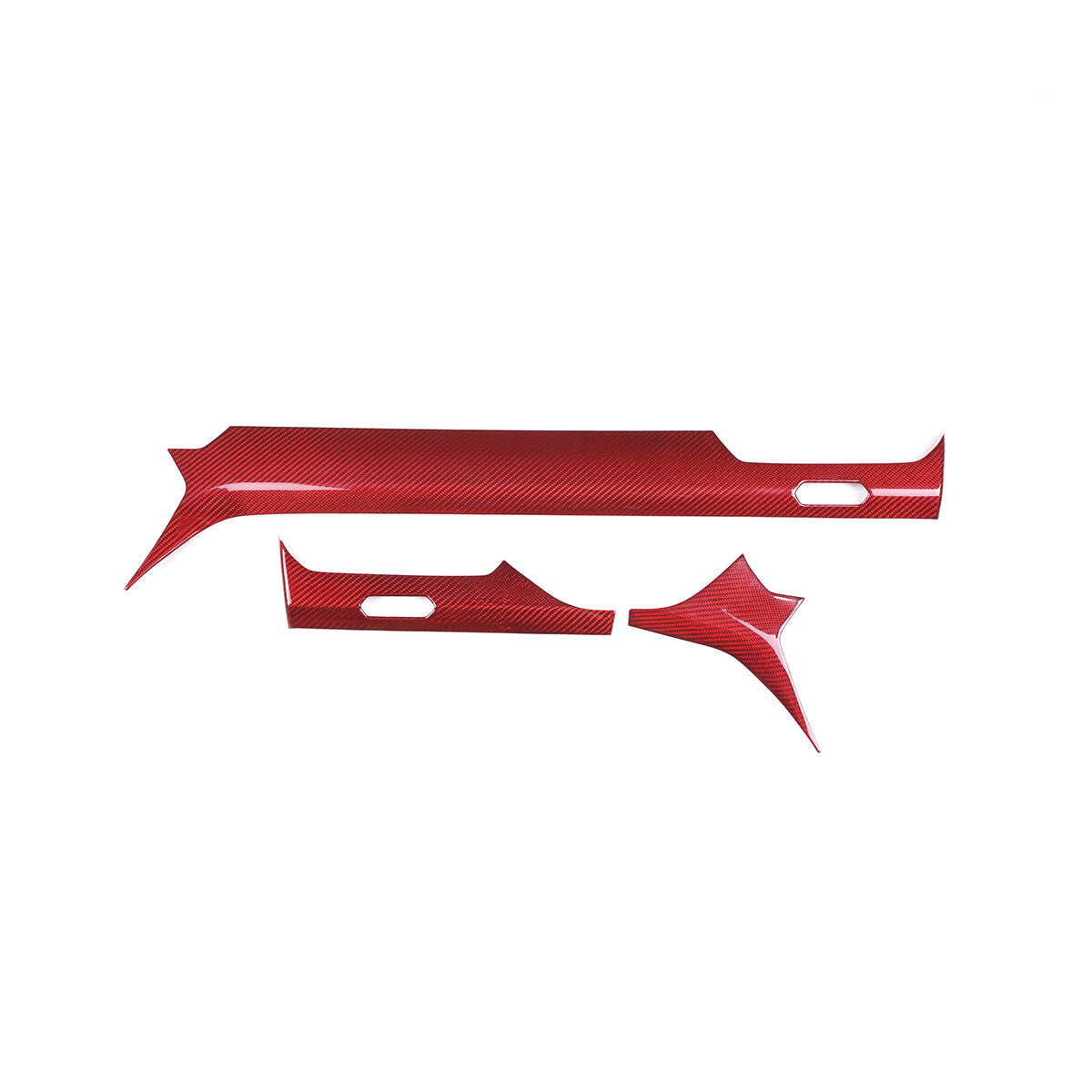 Red Carbon fiber Front Dashboard Strip Cover Trim For Lamborghni Urus 2018-23 10
