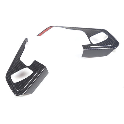 Real Carbon Fiber Steering Wheel Button Trim Cover For Corvette C8 2020-2026 - Variants 1-5 3