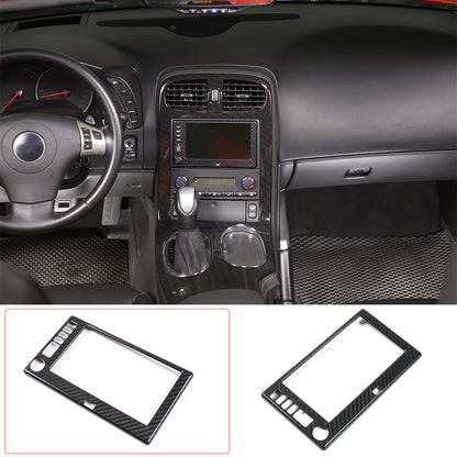 Real Carbon Fiber Center Navigation Screen Trim Cover For Corvette C6 2005-13 16