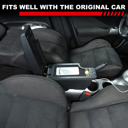 Center Console Armrest Storage Box Black Central Container For Nissan Juke 10-19 8