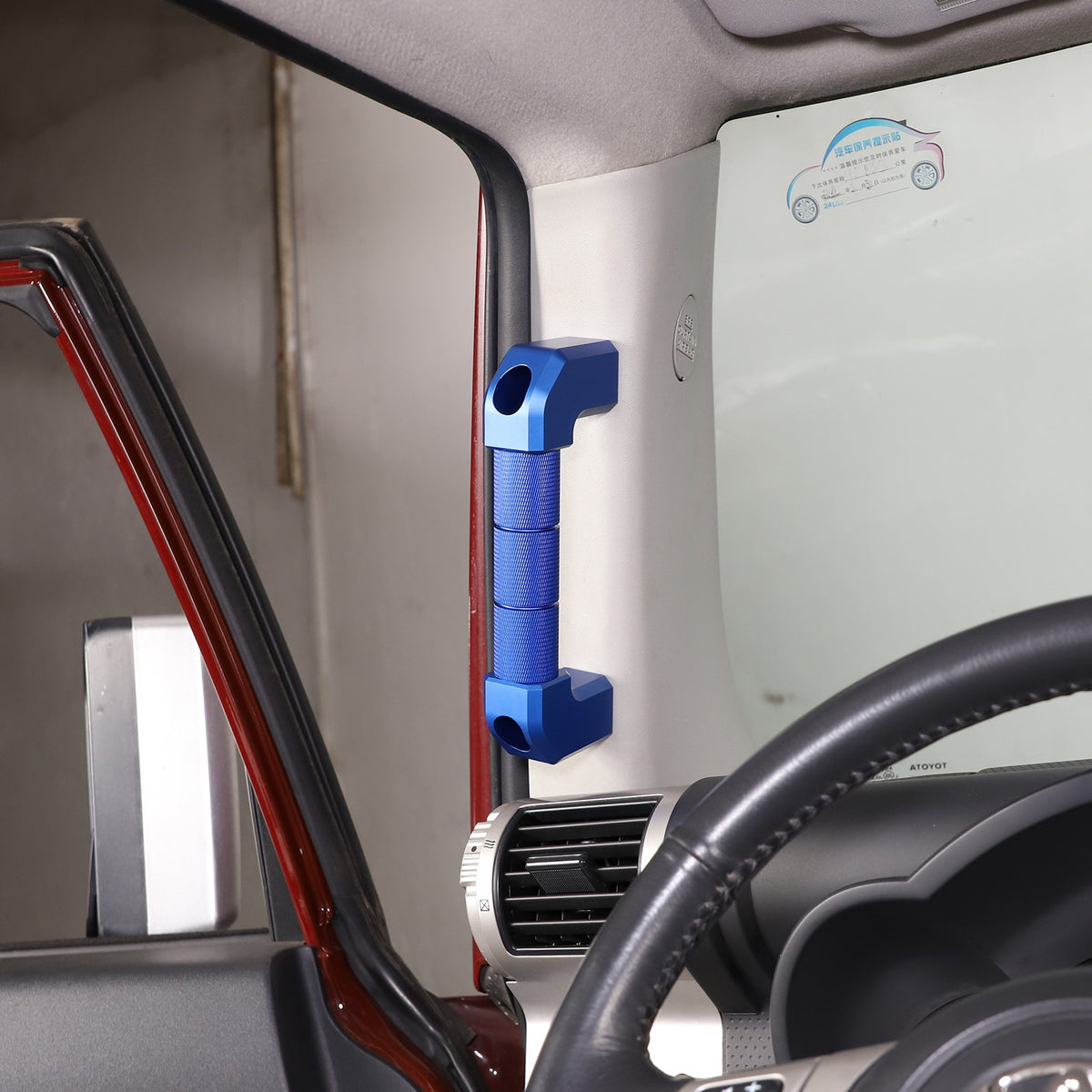 Blue A-pillar Handle Replacement Trim For 2007-2021 Toyota FJ Cruiser 2