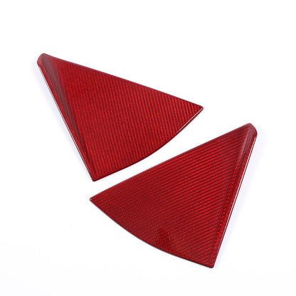 Red Real Carbon Window Triangle Cover Trim For Corvette C8 Convertible Z06 Z51 7