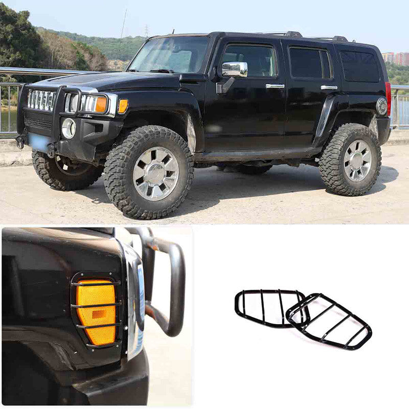 Carbon Steel Side Turn Signal Light Cover Trim Frame for Hummer H3 05-09 US 10