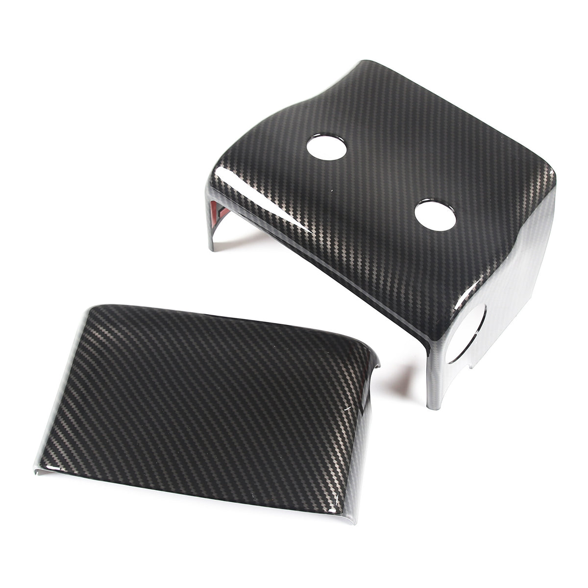 ABS Carbon fiber Steering Wheel Base Trim Cover For Jaguar F-TYPE 2013-2024 7