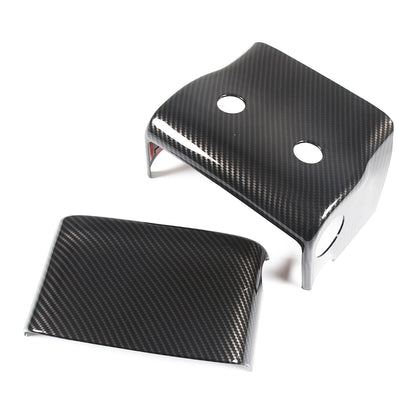 ABS Carbon fiber Steering Wheel Base Trim Cover For Jaguar F-TYPE 2013-2024 7