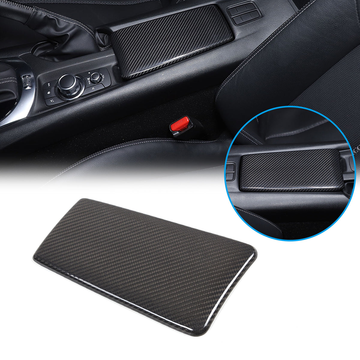 Real Carbon Fiber Center Console Armrest Box Cover Trim For Mazda MX-5 16-24 US 12
