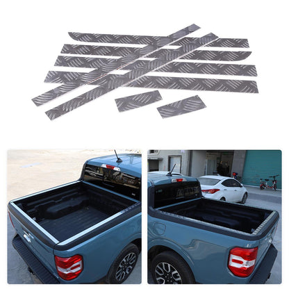 Silver Alloy Tailgate Top Protector Spoiler Cap Cover For Ford Maverick 2022+ 1