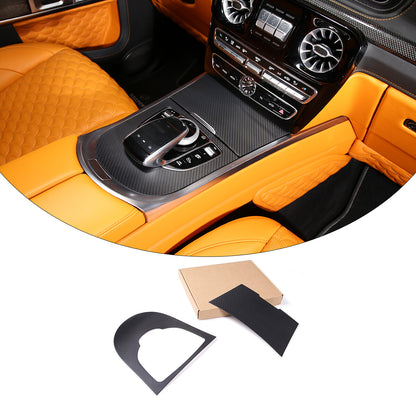 Carbon Fiber Central Gear Shift Panel trim For Mercedes Benz G Class 19-20 1