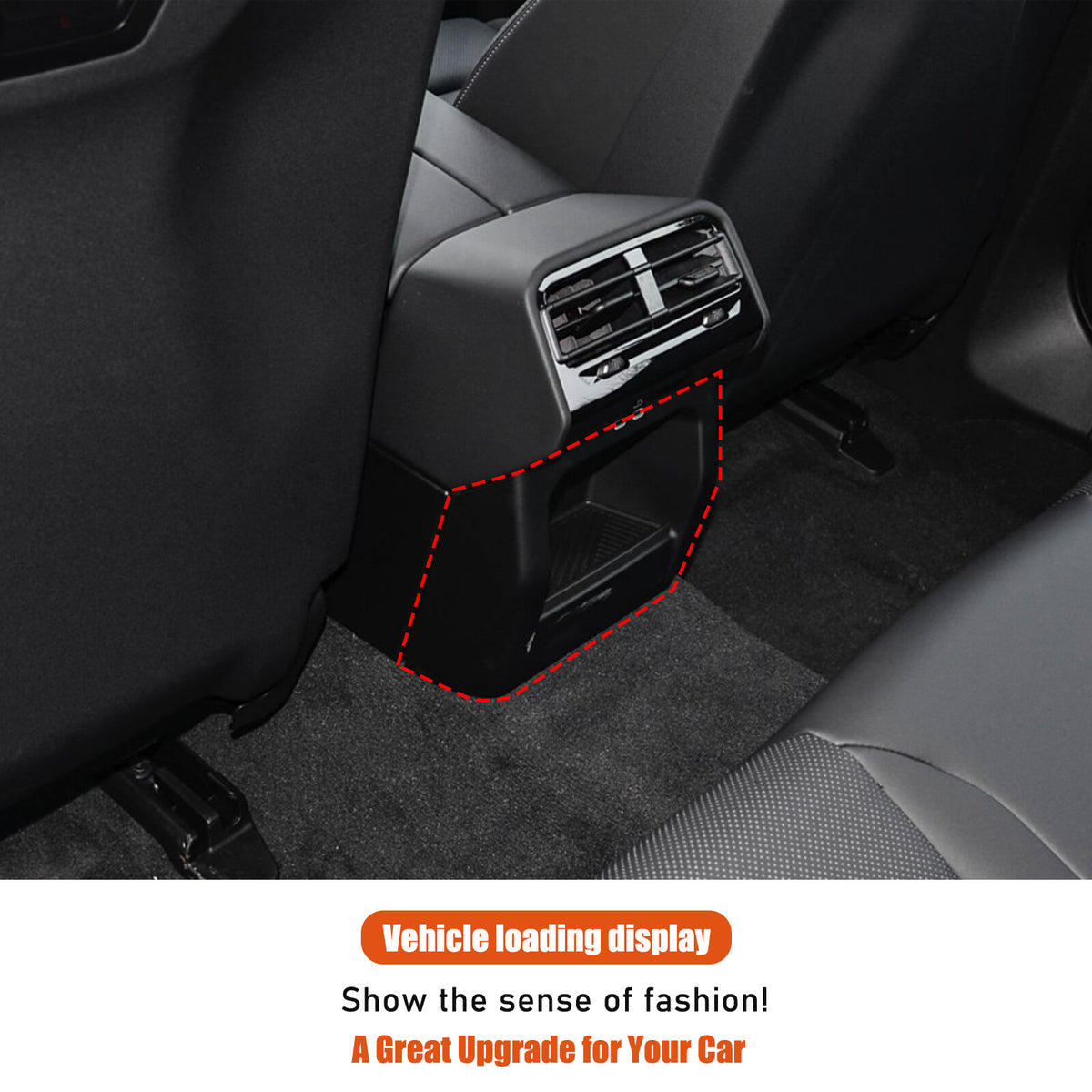 Carbon ABS Interior Rear Air Vent Anti-Kick Panel Trim For BMW 5 Series G60 24+ 18