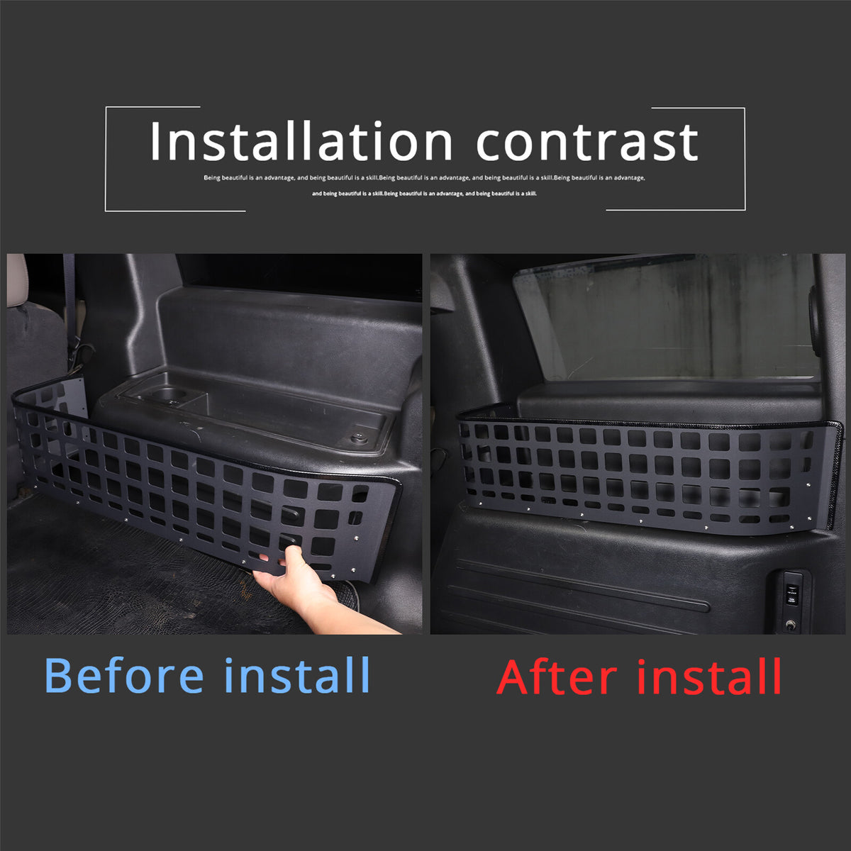 Alloy Trunk Left + Right Side Storage Tray Bracket For Hummer H2 2003-2007 US 4