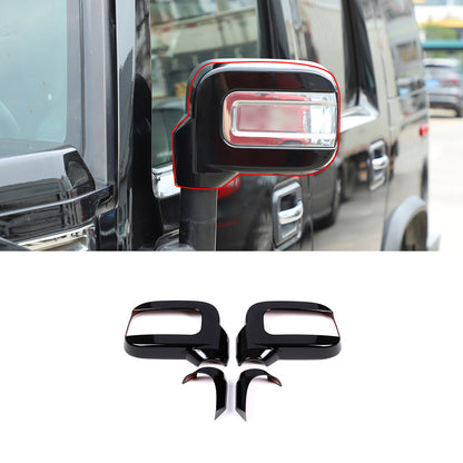 Glossy Black Side Door Mirror Cover Trims Moulding For 2003-09 Hummer H2 SUV SUT 2