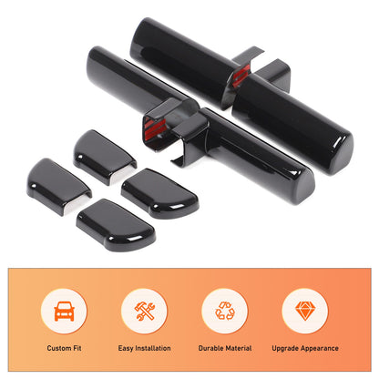 Glossy Piano Black ABS Interior Door Handle Trim For Hummer H2 2003-2007 US 16