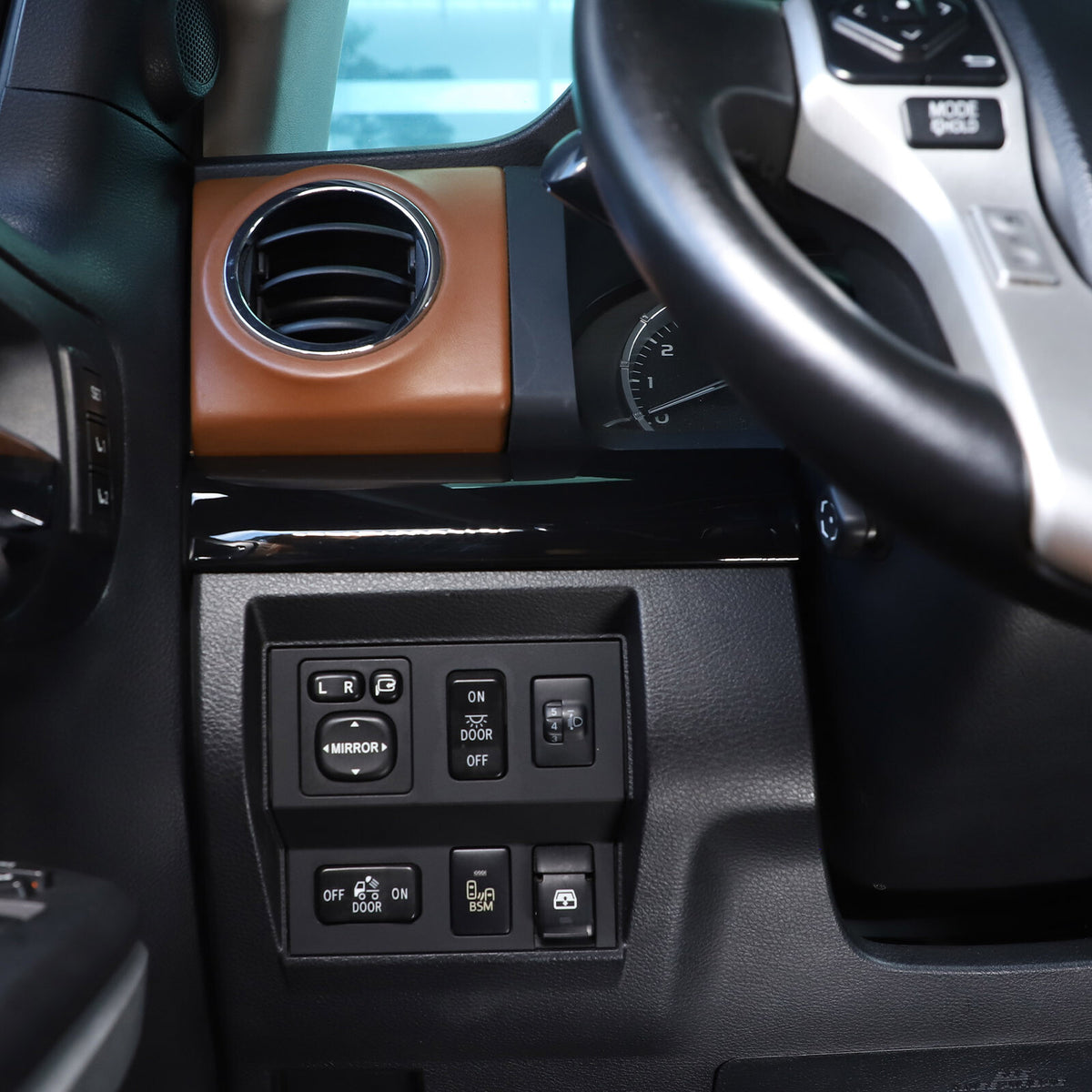 Glossy Black ABS Dashboard Cover Strip Trim For Toyota Tundra 2014-2021 6