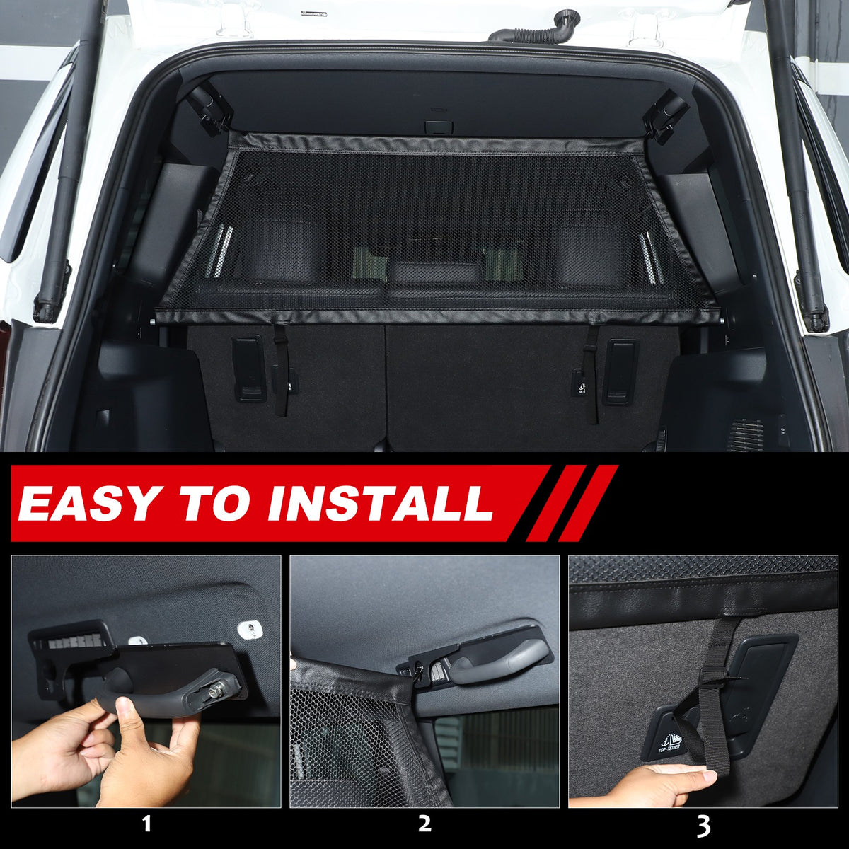 Trunk Safety Isolation Protection Net For Toyota Land Cruiser LC250 Prado 2024+ 8