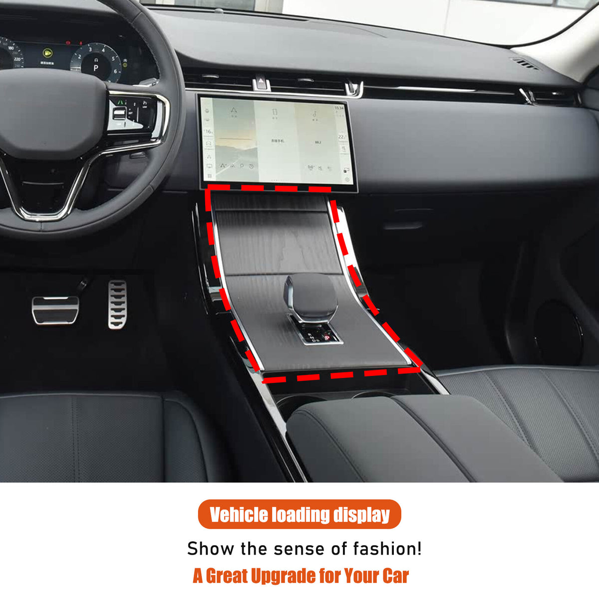 Carbon Gear Shift Panel Trim for LR Range Rover Velar L560/Evoque L551 24+ US 8