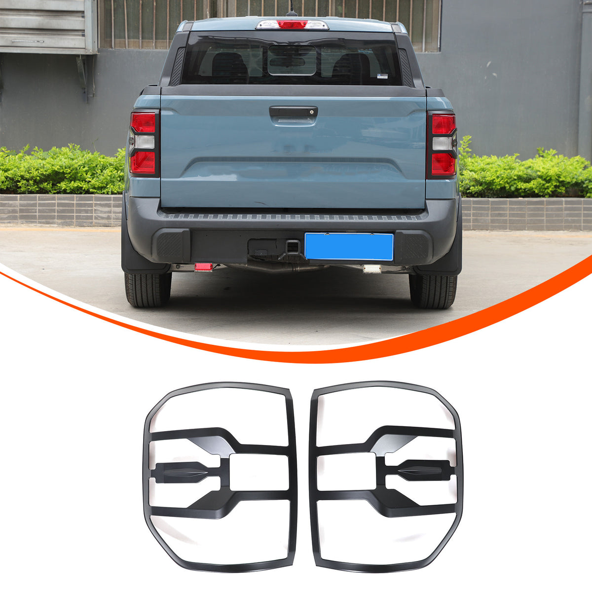 Matte Black Rear Taillight Trim Cover Bezel For Ford Maverick 2022-2024 US 7
