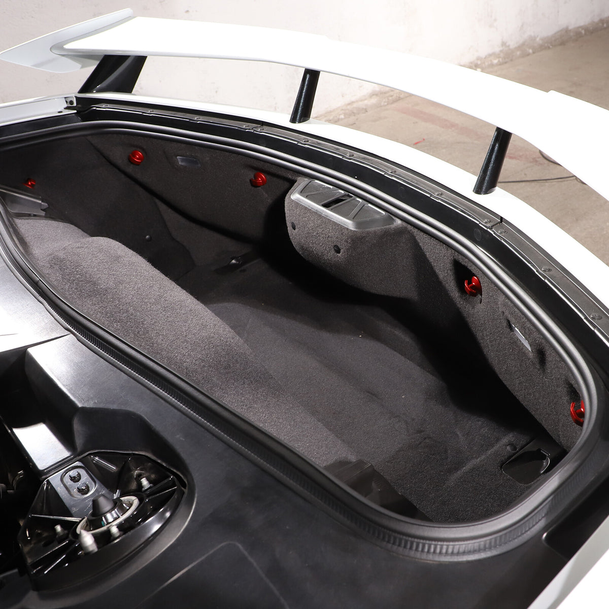 Red Aluminum Alloy Front and Rear Storage Box Trunk Hooks For 20-26 Corvette C8 8