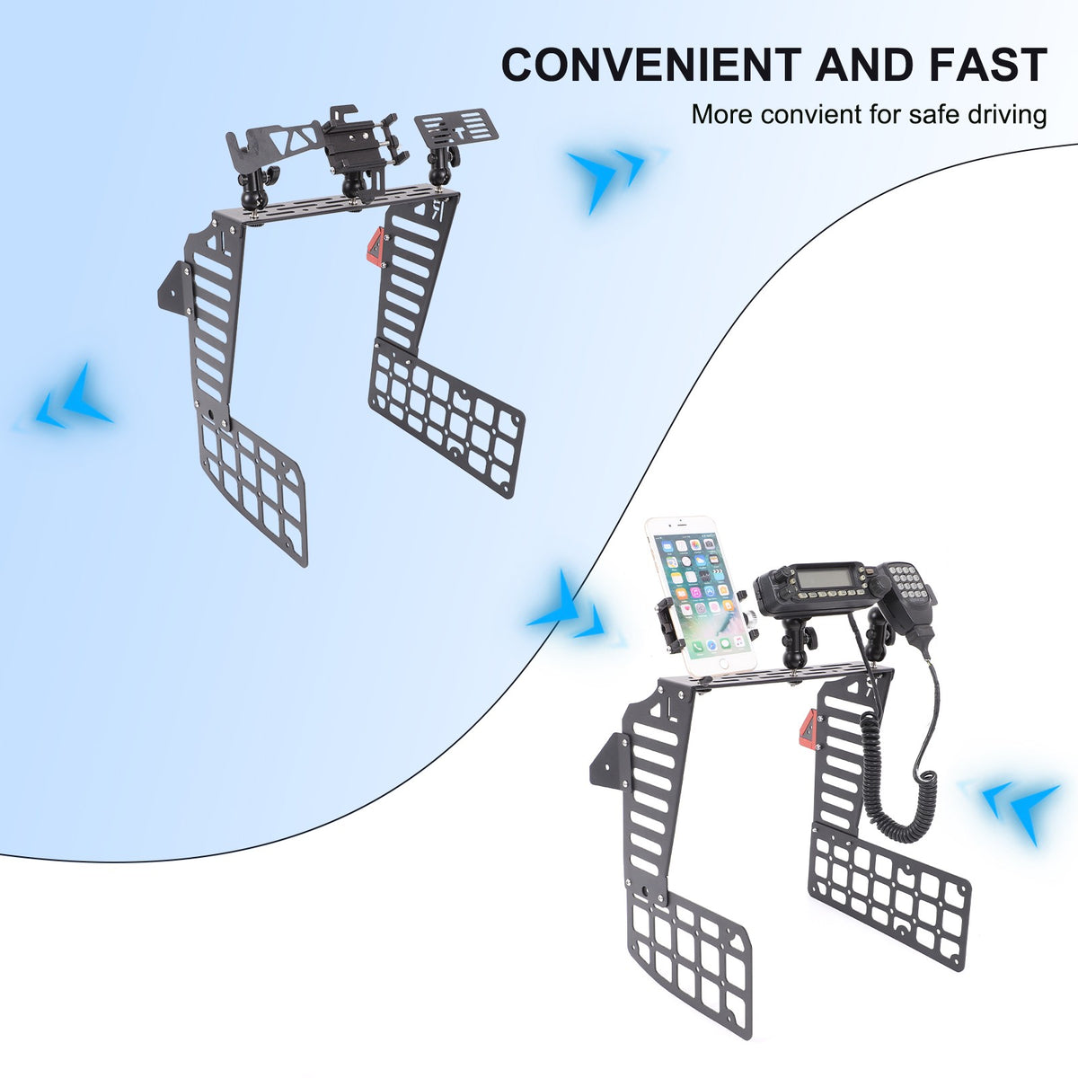 Center Console Molle Panels Digital Device Mount For Toyota FJ Cruiser 07-21 US 7