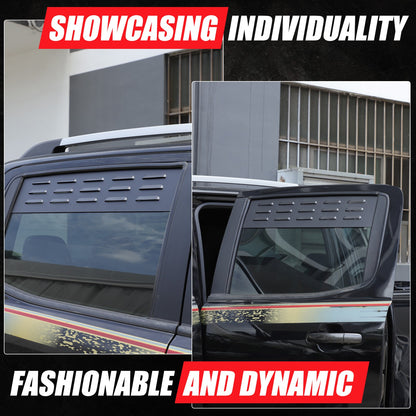 Aluminum Rear Door Window Louver Air Vent Panel Trim For Ford Ranger T7 15-22 US 16