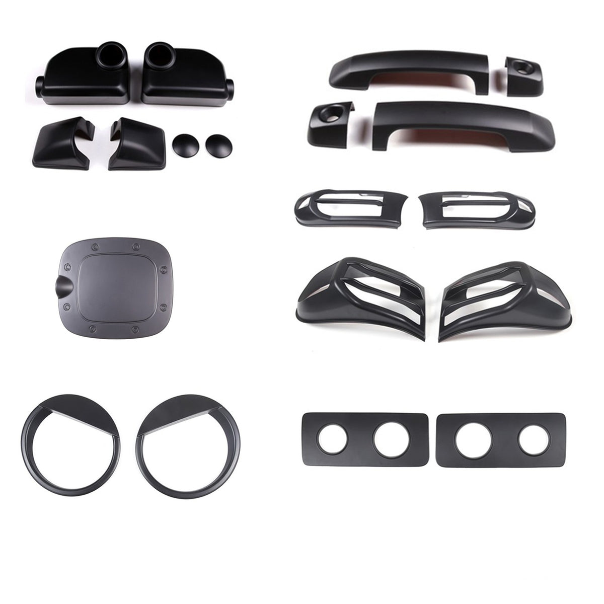 Matte Black ABS Full Exterior Cover Trim Set For Toyota FJ Cruiser 2007-2021 2