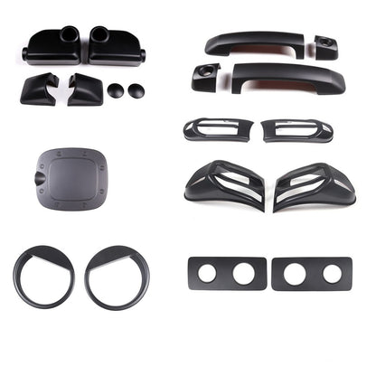 Matte Black ABS Full Exterior Cover Trim Set For Toyota FJ Cruiser 2007-2021 2