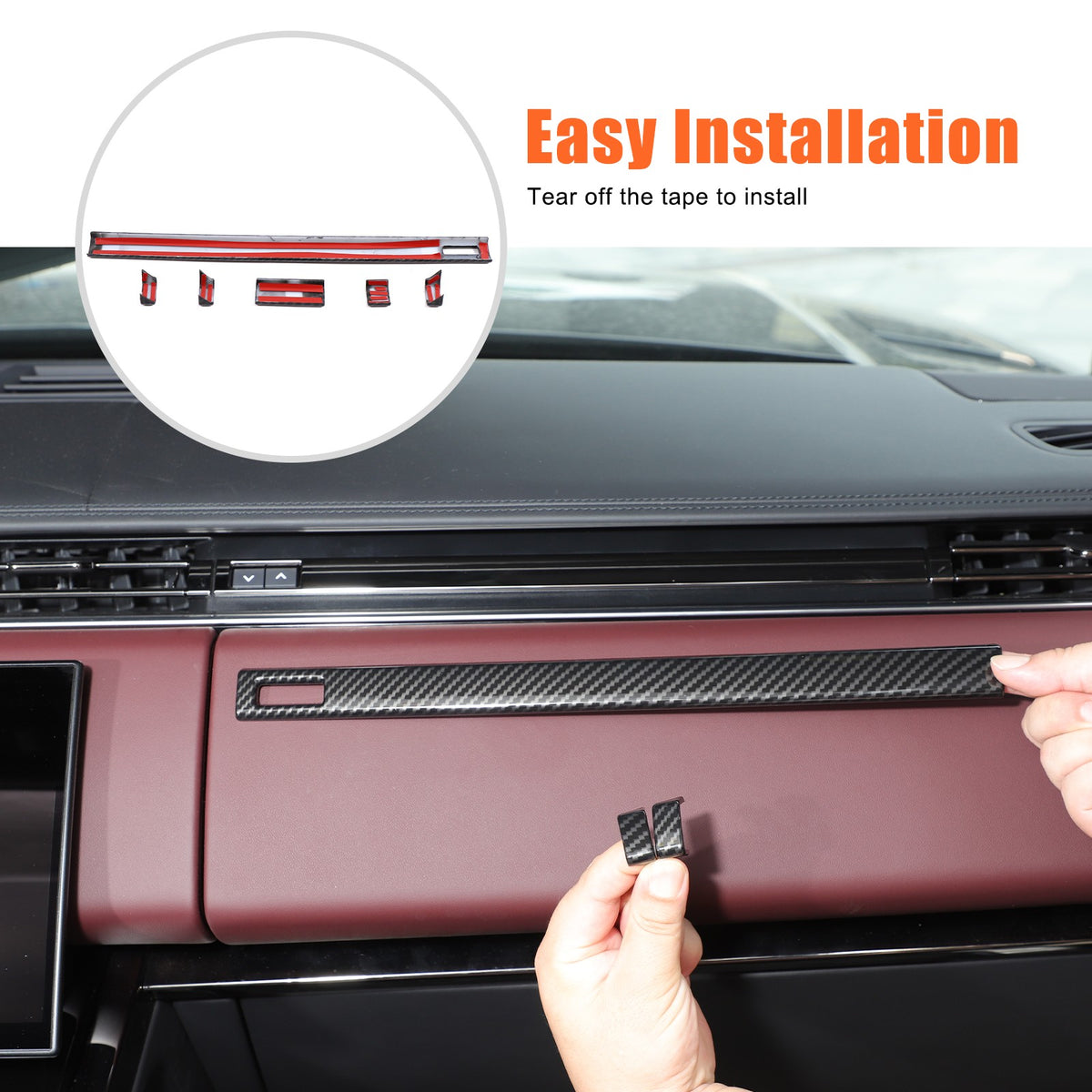 Carbon Fiber Dashboard Air Vent Side Trim For LR Range Rover Sport/Vogue 23+ US 10