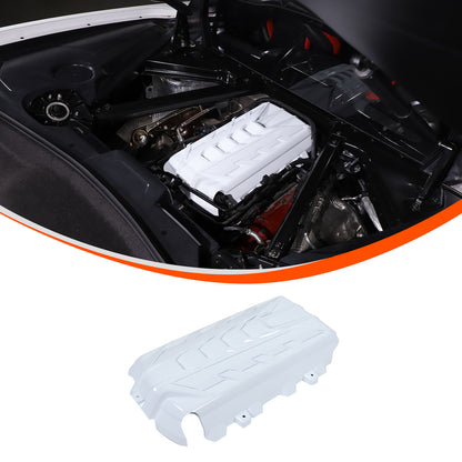 ABS White Engine hood panel Trim Cover For Corvette C8 2020-26 4
