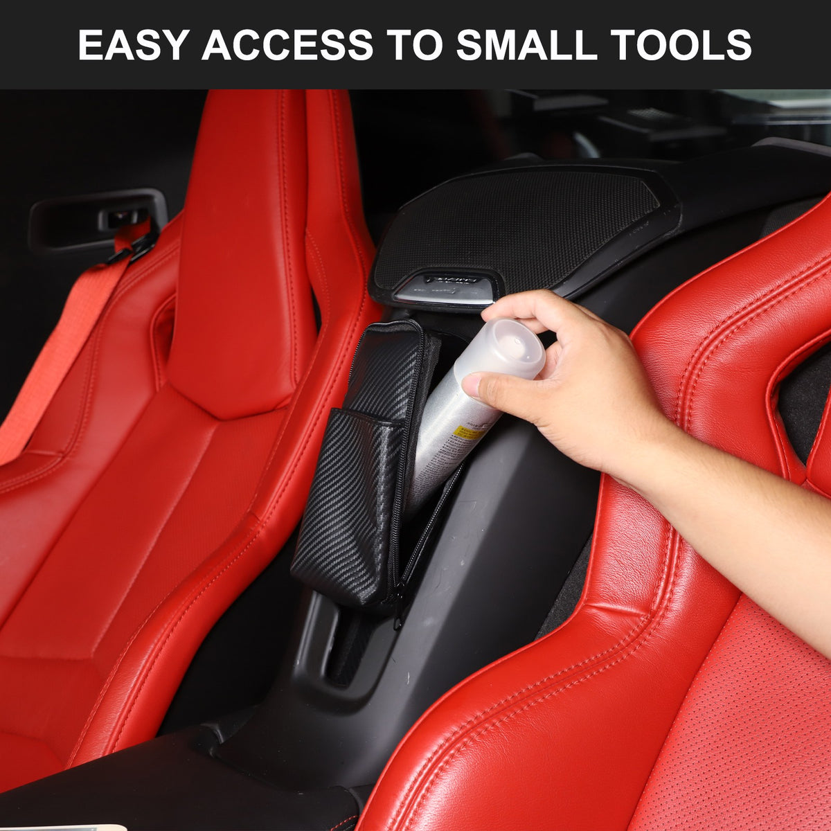 Front & Rear Center Console Storage Bag Tray For Corvette C8 2020+ - Variants 6-10 46