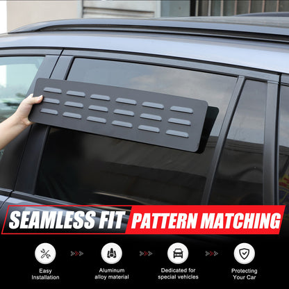 Aluminum Rear Door Window Louver Air Vent Panel Trim For Honda Pilot 2016-2022 3