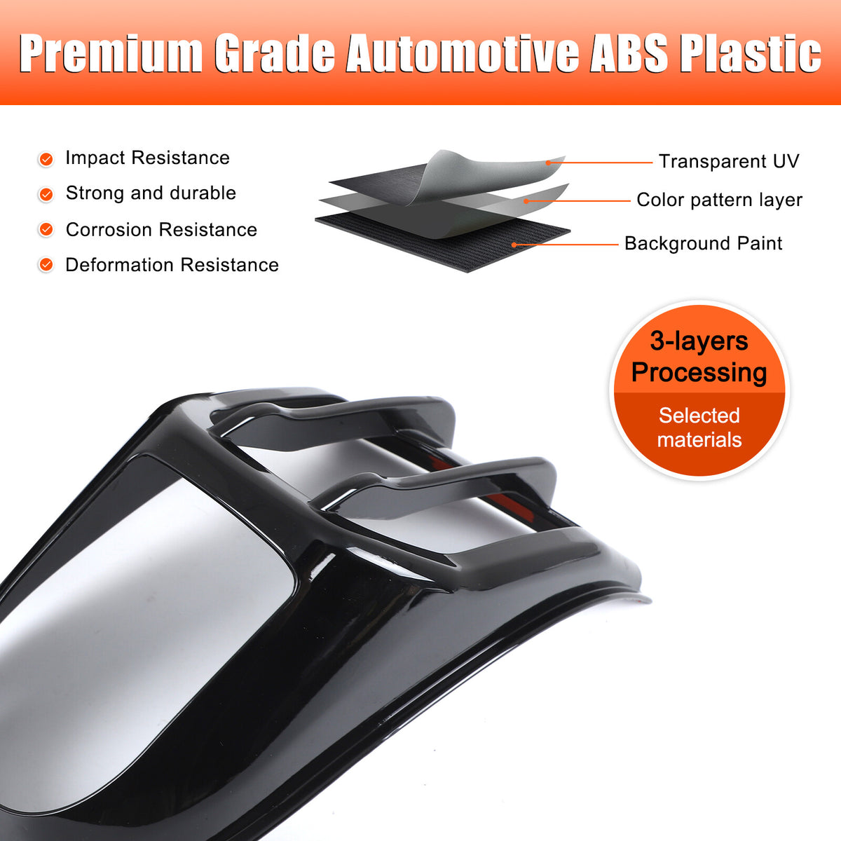 Piano Glossy Black ABS Tail Light Cover Trim For Toyota FJ Cruiser 2007-2021 US 17