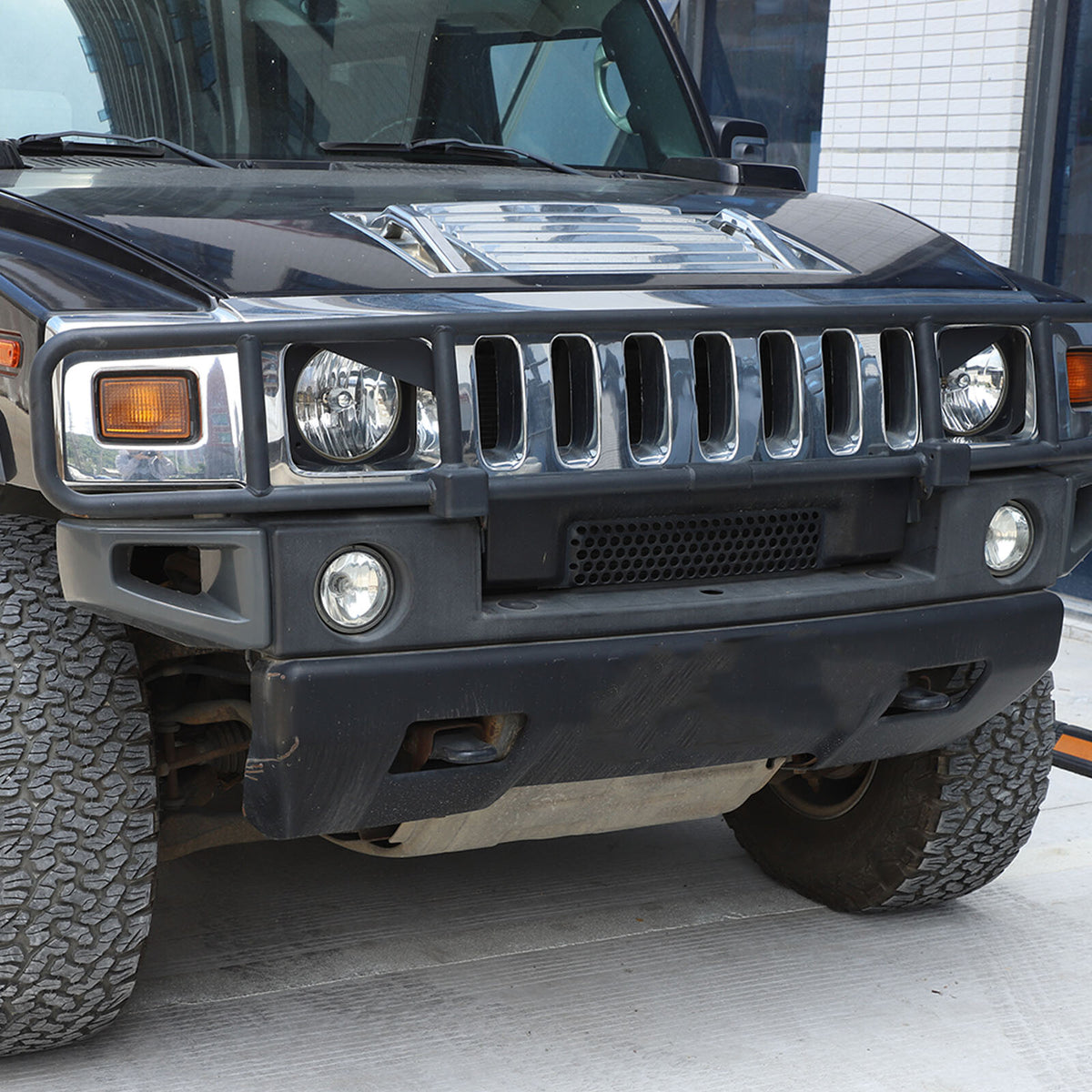 Carbon Steel Angry Eyes Headlight angle Panel Trim For Hummer H2 2003-2009 6