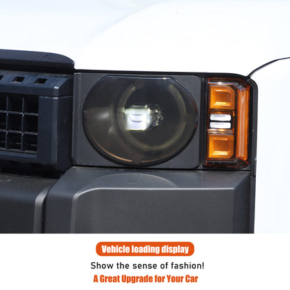Black Smoked Front Headlight Lens Cover For Toyota Land Cruiser LC250 24+ US 21