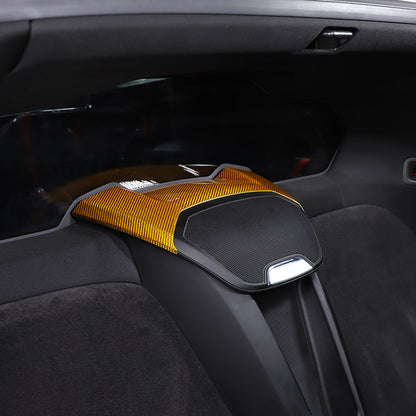 Yellow Carbon Fiber Rear Speaker Top Upper Cover Trim For Corvette C8 Coupe 2026 2