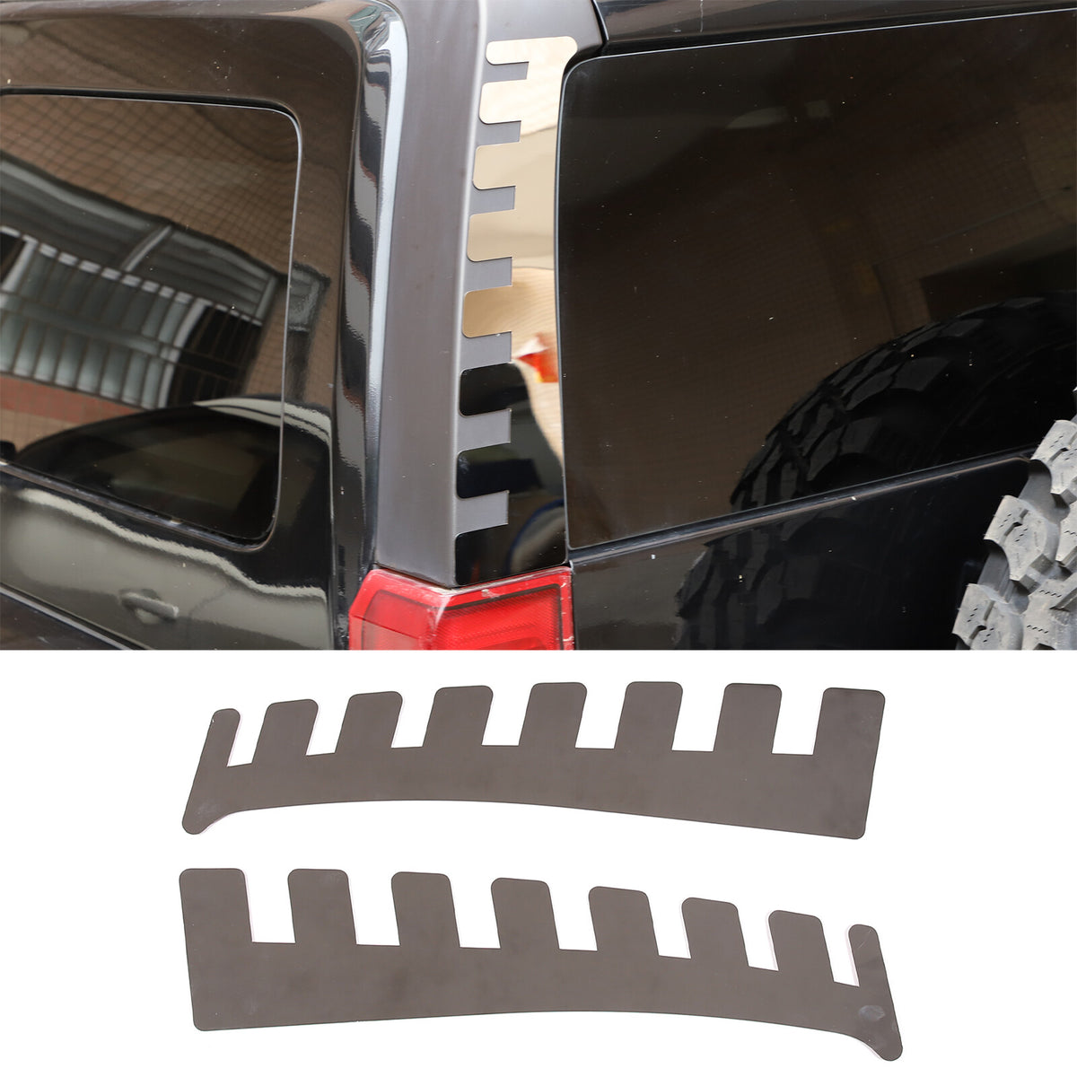 REAR UPPER PILLAR COVER TRIM GUARD STEEL FOR 2006-2010 HUMMER H3 3