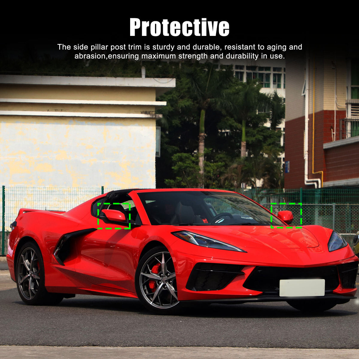 Honeycomb Real Carbon Fiber Side Mirror Cover Trim For Corvette C8 2020-2026 11