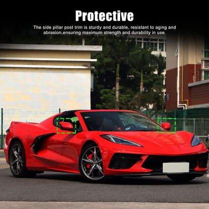 Honeycomb Real Carbon Fiber Side Mirror Cover Trim For Corvette C8 2020-2026 11