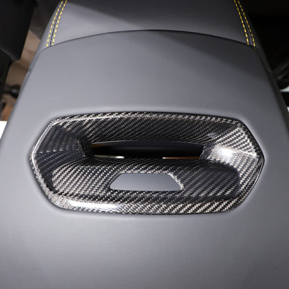 Carbon fiber Seat Headrest Back Hook Cover Trim For Lamborghini URUS 2018-23 3