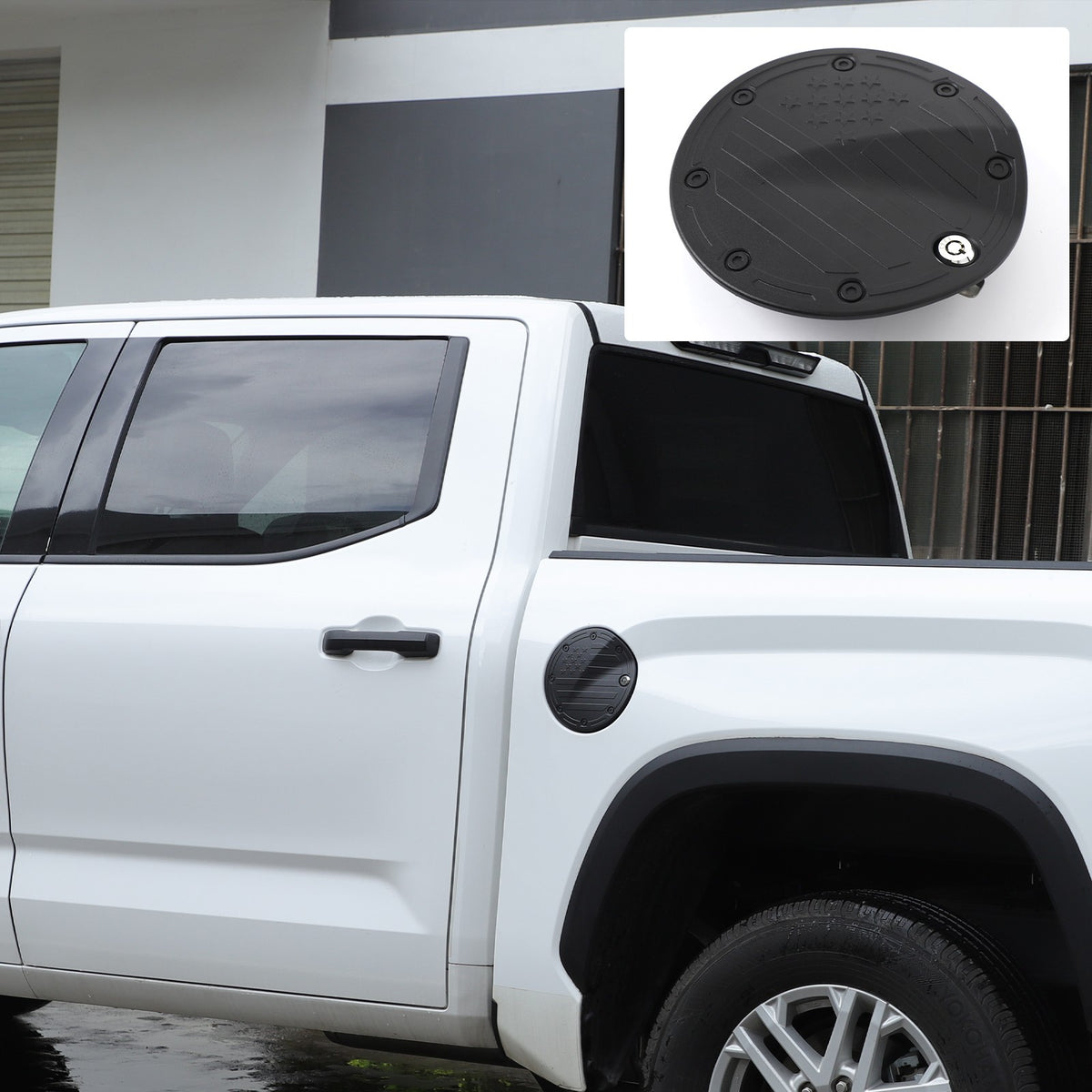 US Flag Alloy Fuel Tank Anti-Theft Lock Cover Gas Cap For Toyota Tundra 22+ 12