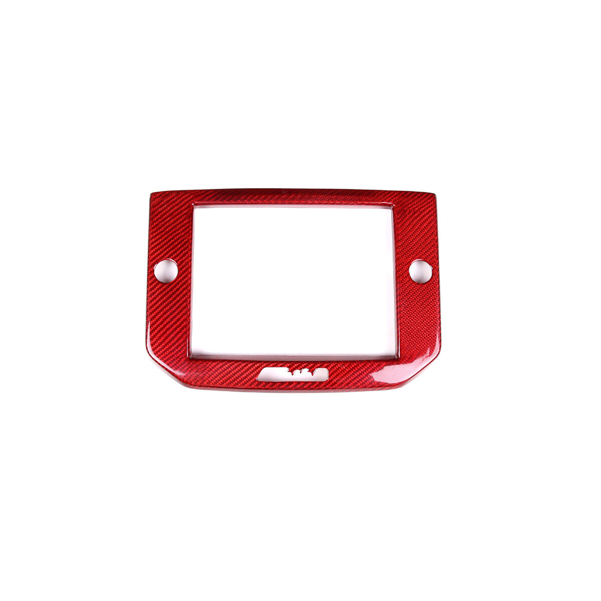Red Carbon Fiber GPS Navigation Panel Cover Trim For Maserati Ghibli 2014-2015 4