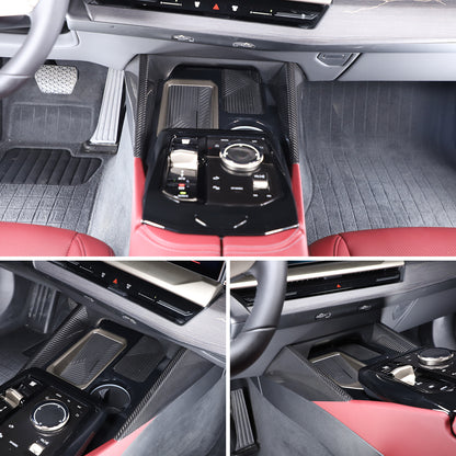 Real Carbon Fiber Center Console Gear Side Trim For BMW 5 Series G60 i5 2024+ 17