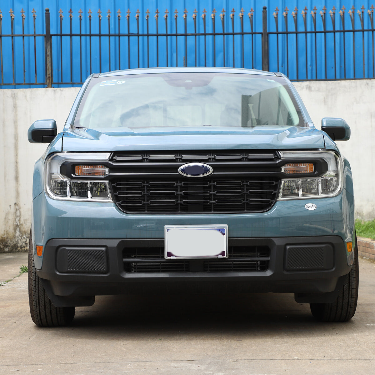 Matte Black Front Bumper Protect Grille Cover Trim For Ford Maverick 2022-24 US 6