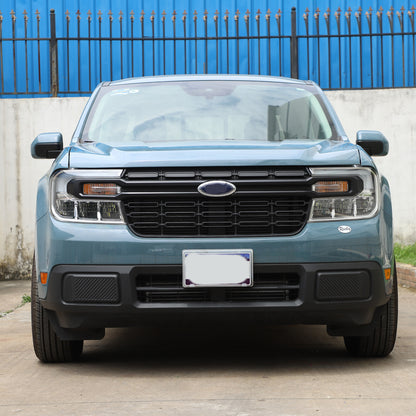 Matte Black Front Bumper Protect Grille Cover Trim For Ford Maverick 2022-24 US 6